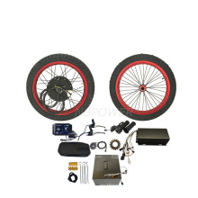 Factory sale high quality motor fat tire 5000W electric snow beach bike kit with sabvoton controller